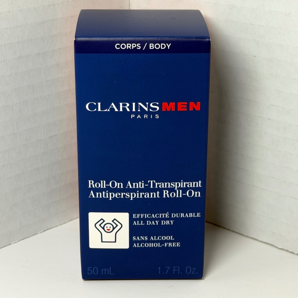 ClarinsMen Anti-Transpirant Antiperspirant Roll-On 50ml 1.7oz France New